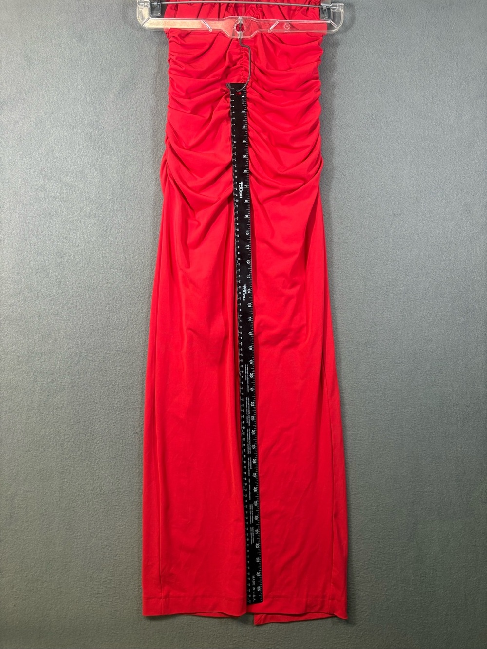 Zara Sleeveless Ruffled Red Midi Dress Sz. S - Picture 4 of 6